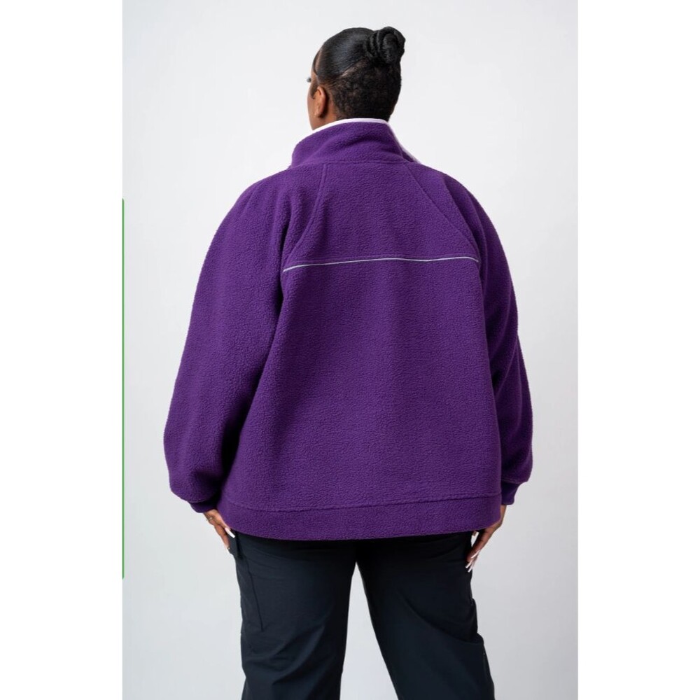 Alder Apparel Go Far Fleece 2.0 Women's Jacket 3X/4X  Eggplant/Purple - Picture 3 of 6